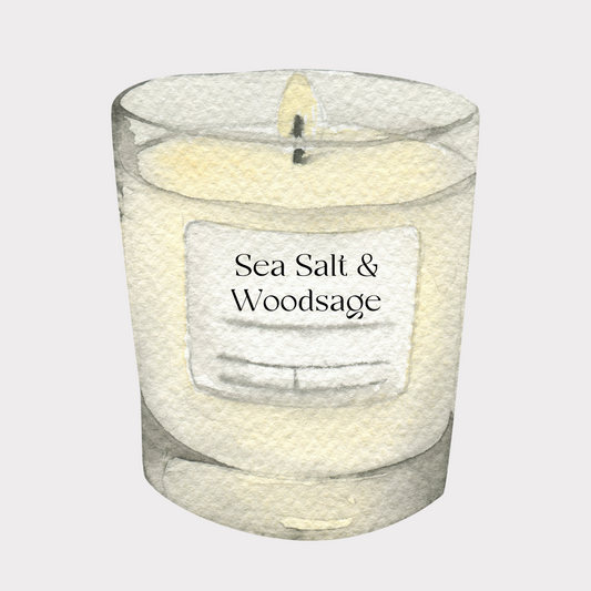 Sea Salt & Woodsage Soy Candle