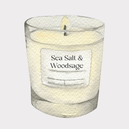 Sea Salt & Wood Sage Soy Candle